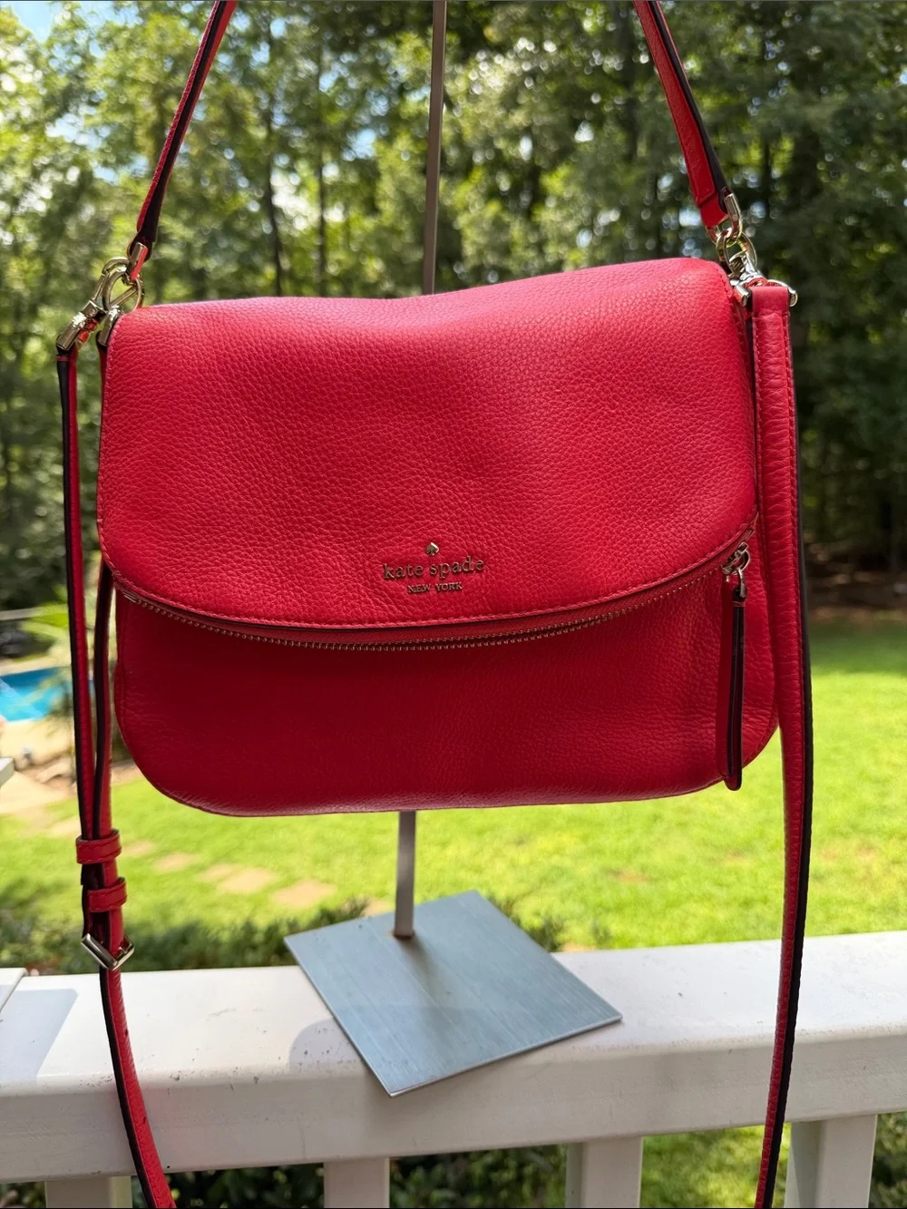 kate spade Red Leather Crossbody Bag